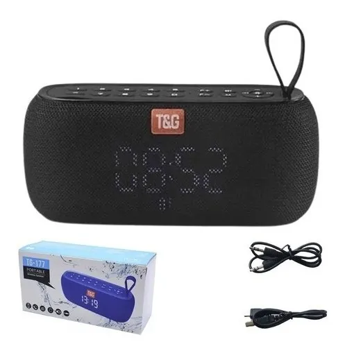 Parlante Bluetooth Radio Fm Reloj Tg-177