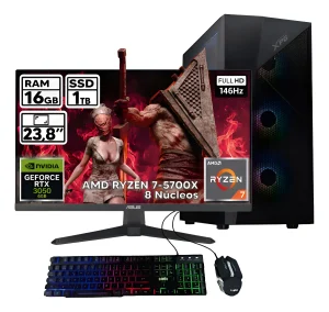 Pc Gamer Ryzen 7 5700x 16gb 1tb Ssd Rtx 3050 24 Tuf Asus 1 Tb 16 Gb Msi Geforce Rtx 3050 Ventus 2x Oc Edition 6gb Gddr6