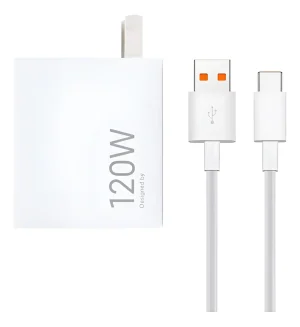 D_NQ_NP_2X_622268-MCO95634788744_102025-F Kit Cargador Y Cable Para Xiaomi Mi Turbo Charge 120w Cn Blanco