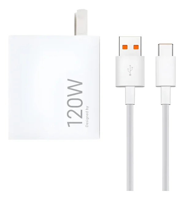 Kit Cargador Y Cable Para Xiaomi Mi Turbo Charge 120w Cn Blanco