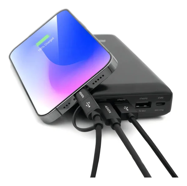 Adata C20, Cargador 20000mah Smart Power Bank Usb-c/a, Negro