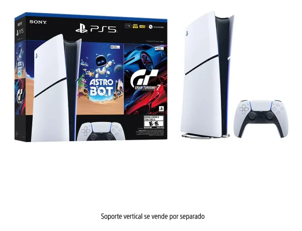 Consola Ps5 Digital Con 2 Juegos Voucher (gt7 & Astro Bot) Blanco