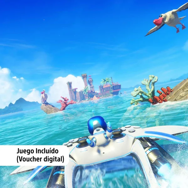 Consola Ps5 Digital Con 2 Juegos Voucher (gt7 & Astro Bot) Blanco