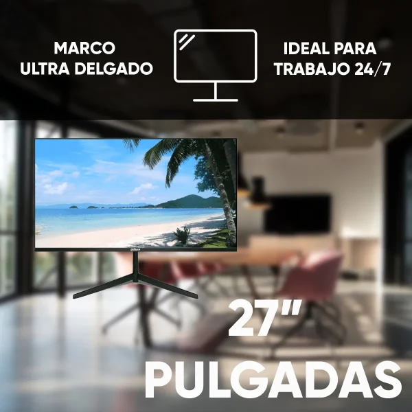 Monitor 27" LED Full HD Dahua DHI-LM27 Plano Videovigilancia Color Negro